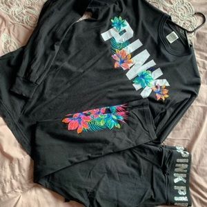 Pink tropical bling set